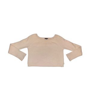 Express Cream Knitted Cropped Sweater size S